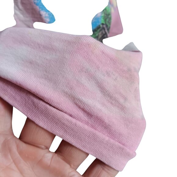 medium Single Stitch T-shirt Vintage 80's Pink Wave Cult Graphic Longboard Surf - Picture 10 of 11